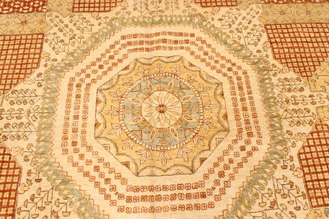Pishavar Orange Hand Knotted 119 X 157  Area Rug 250-28512 Image 2