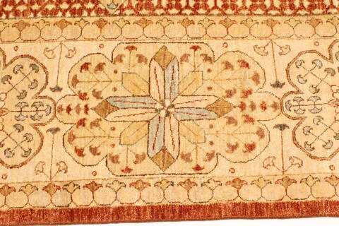 Pishavar Orange Hand Knotted 119 X 157  Area Rug 250-28512 Image 3