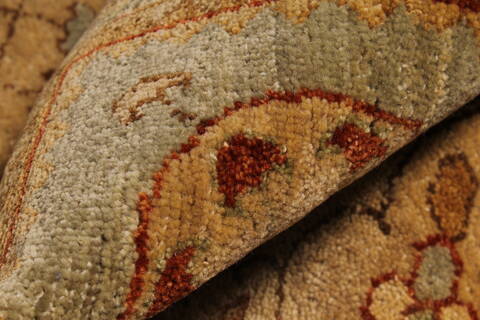 Pishavar Orange Hand Knotted 119 X 157  Area Rug 250-28512 Image 9