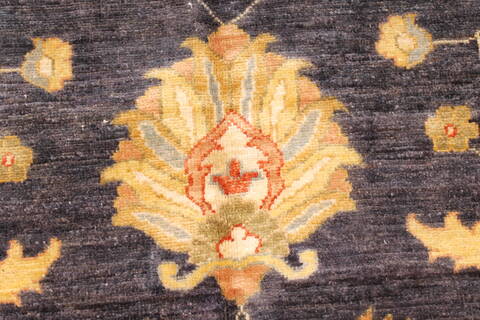 Pishavar Beige Hand Knotted 123 X 147  Area Rug 250-28527 Image 12