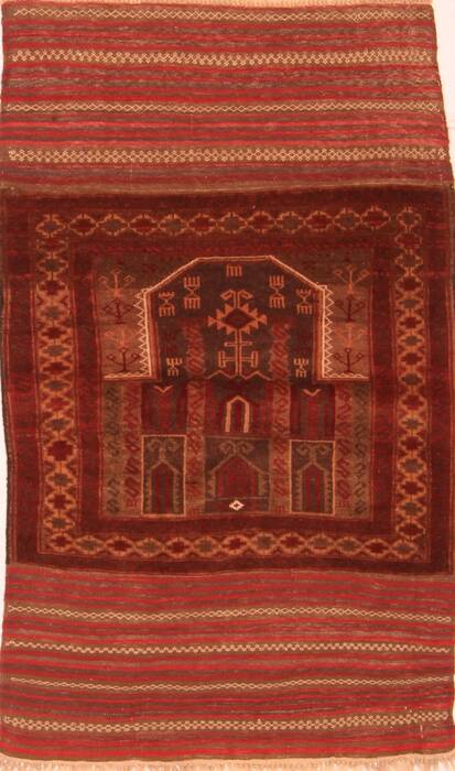 Baluch Brown Hand Knotted 30 X 47  Area Rug 100-28532 Image 0