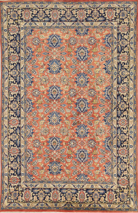 Varamin Red Hand Knotted 66 X 99  Area Rug 500-28544 Image 0