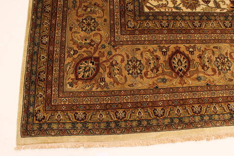 Kashan Beige Hand Knotted 1111 X 152  Area Rug 250-28545 Image 1