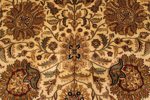 Kashan Beige Hand Knotted 1111 X 152  Area Rug 250-28545 Image 2