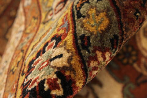 Kashan Beige Hand Knotted 1111 X 152  Area Rug 250-28545 Image 8