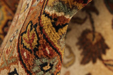 Kashan Beige Hand Knotted 1111 X 152  Area Rug 250-28545 Image 9