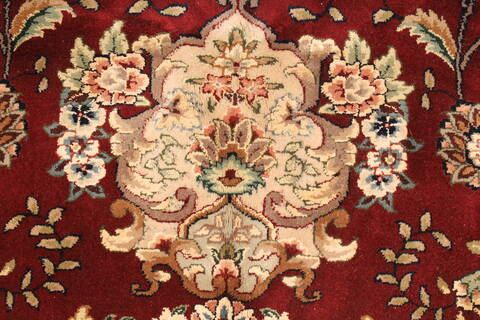 Tabriz Beige Hand Knotted 120 X 150  Area Rug 250-28552 Image 12
