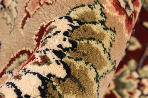 Tabriz Beige Hand Knotted 120 X 150  Area Rug 250-28552 Image 9