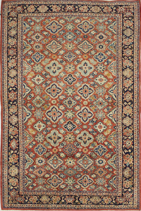 Mahal Red Hand Knotted 65 X 105  Area Rug 500-28560 Image 0