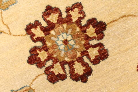 Ziegler Beige Hand Knotted 120 X 157  Area Rug 250-28574 Image 11