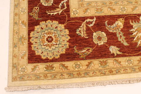 Ziegler Beige Hand Knotted 120 X 157  Area Rug 250-28574 Image 1