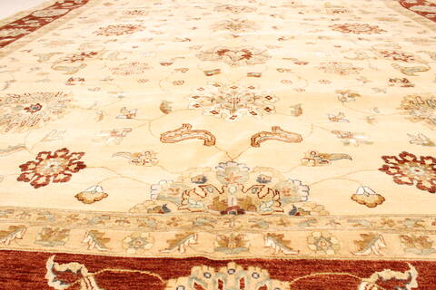 Ziegler Beige Hand Knotted 120 X 157  Area Rug 250-28574 Image 4