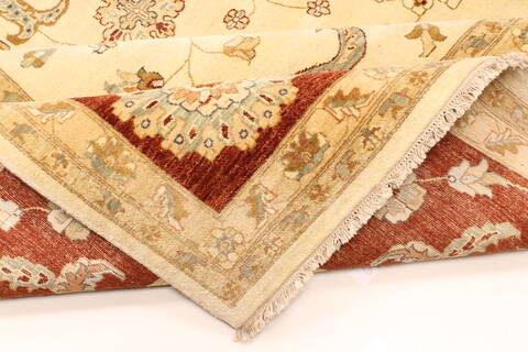 Ziegler Beige Hand Knotted 120 X 157  Area Rug 250-28574 Image 6