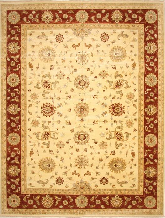 Ziegler Beige Hand Knotted 120 X 157  Area Rug 250-28574 Image 0