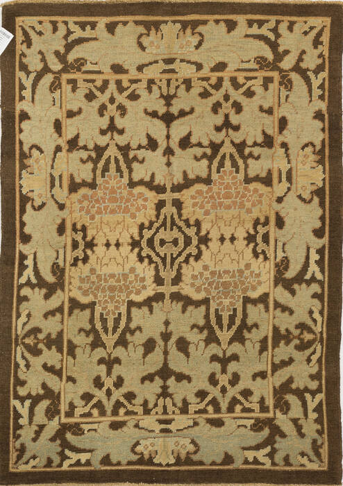Oushak Brown Hand Knotted 50 X 70  Area Rug 500-28575 Image 0
