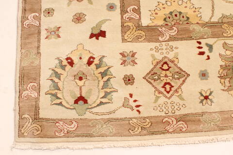 Chobi Beige Hand Knotted 1110 X 155  Area Rug 250-28577 Image 1