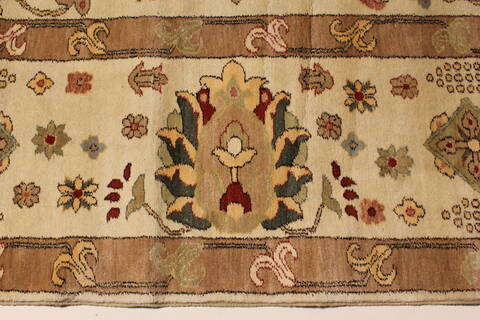 Chobi Beige Hand Knotted 1110 X 155  Area Rug 250-28577 Image 3