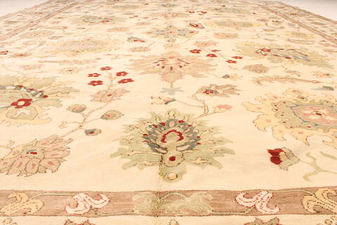 Chobi Beige Hand Knotted 1110 X 155  Area Rug 250-28577 Image 4