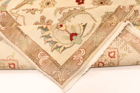 Chobi Beige Hand Knotted 1110 X 155  Area Rug 250-28577 Image 6