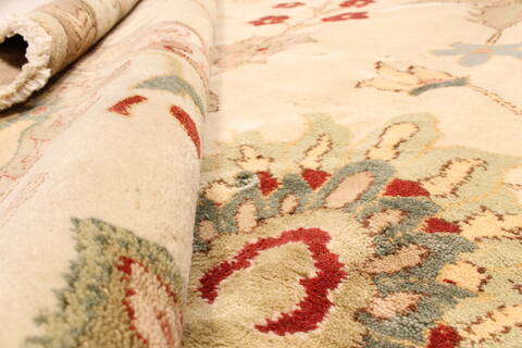 Chobi Beige Hand Knotted 1110 X 155  Area Rug 250-28577 Image 7