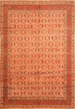 Turkish Hereke Brown Rectangle 6x9 ft Wool Carpet 28581