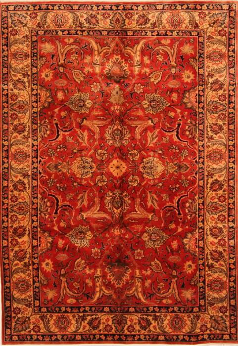 Tabriz Red Hand Knotted 67 X 93  Area Rug 100-28582 Image 0