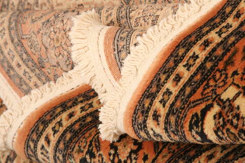 Tabriz Brown Hand Knotted 67 X 93  Area Rug 100-28585 Image 4