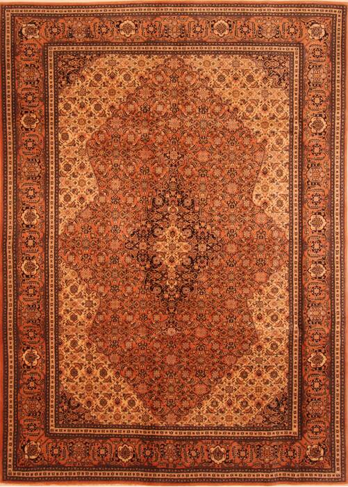 Tabriz Brown Hand Knotted 67 X 93  Area Rug 100-28585 Image 0
