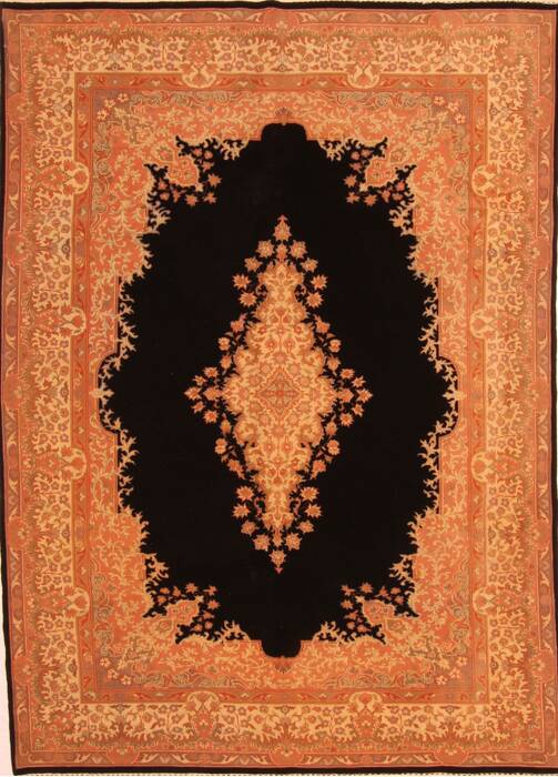Tabriz Orange Hand Knotted 66 X 95  Area Rug 100-28591 Image 0