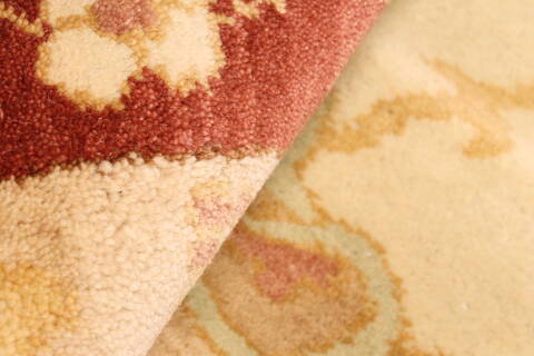 Chobi Beige Hand Knotted 123 X 149  Area Rug 250-28592 Image 11