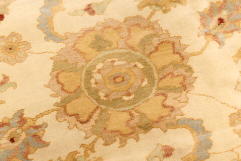 Chobi Beige Hand Knotted 123 X 149  Area Rug 250-28592 Image 13