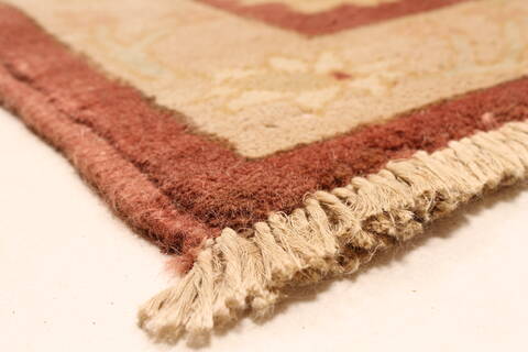Chobi Beige Hand Knotted 123 X 149  Area Rug 250-28592 Image 14