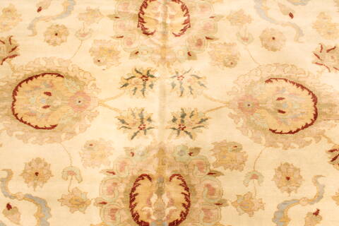 Chobi Beige Hand Knotted 123 X 149  Area Rug 250-28592 Image 2