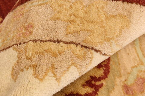 Chobi Beige Hand Knotted 123 X 149  Area Rug 250-28592 Image 9