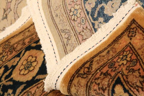 Tabriz Beige Hand Knotted 67 X 97  Area Rug 100-28593 Image 4