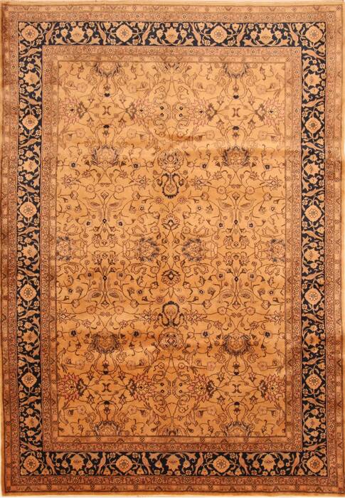 Tabriz Beige Hand Knotted 67 X 97  Area Rug 100-28593 Image 0