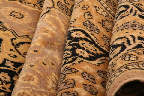 Tabriz Brown Hand Knotted 69 X 99  Area Rug 100-28595 Image 2