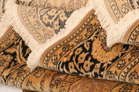 Tabriz Brown Hand Knotted 69 X 99  Area Rug 100-28595 Image 3