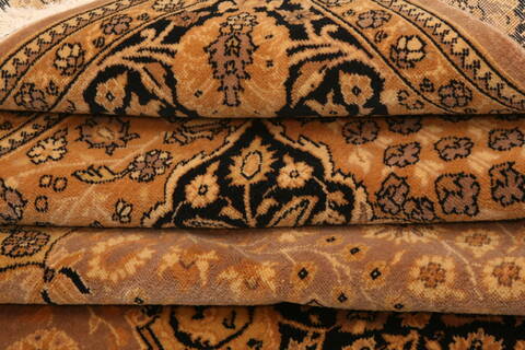Tabriz Brown Hand Knotted 69 X 99  Area Rug 100-28595 Image 4
