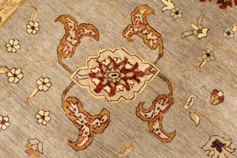 Ziegler Beige Hand Knotted 121 X 154  Area Rug 250-28596 Image 11