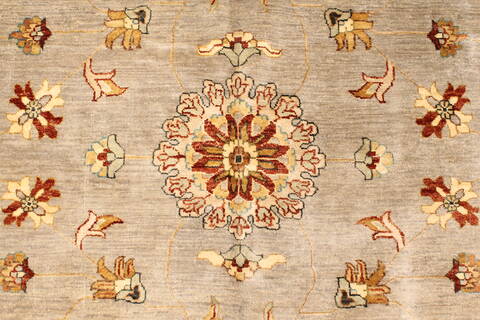 Ziegler Beige Hand Knotted 121 X 154  Area Rug 250-28596 Image 2