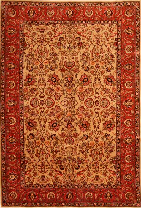 Tabriz Red Hand Knotted 68 X 811  Area Rug 100-28600 Image 0