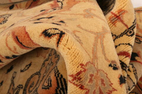 Tabriz Beige Hand Knotted 68 X 93  Area Rug 100-28601 Image 1
