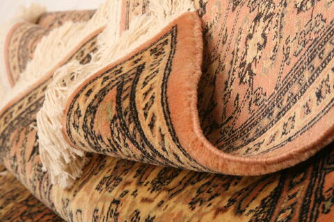 Tabriz Orange Hand Knotted 64 X 91  Area Rug 100-28606 Image 3