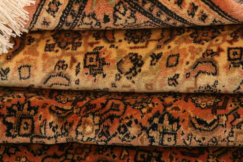 Tabriz Orange Hand Knotted 64 X 91  Area Rug 100-28606 Image 4
