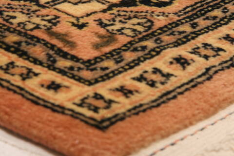 Tabriz Orange Hand Knotted 64 X 91  Area Rug 100-28606 Image 6