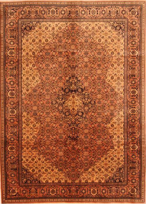 Tabriz Orange Hand Knotted 64 X 91  Area Rug 100-28606 Image 0