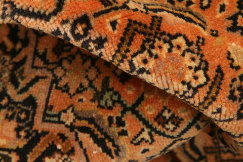 Tabriz Orange Hand Knotted 67 X 96  Area Rug 100-28615 Image 1