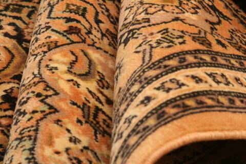Tabriz Orange Hand Knotted 67 X 96  Area Rug 100-28615 Image 2
