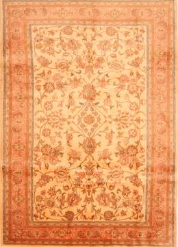 Persian Sarouk Red Rectangle 7x10 ft Wool Carpet 28621